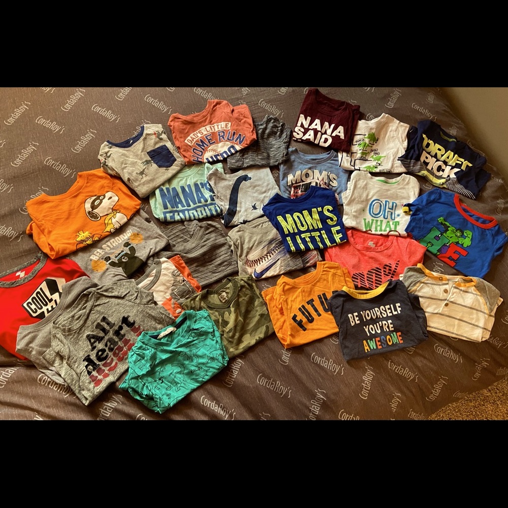 3t boys short sleeve lot of 25